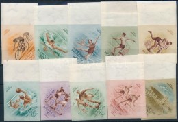 ** 1953 Népstadion Vágott ívszéli Sor (18.000) / Mi 1320-1329 Imperforate Margin Set - Autres & Non Classés