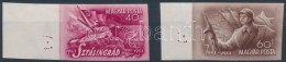 ** 1953 Sztálingrád ívszéli Vágott Sor (9.000)  / Mi 1283-1284 Imperforate... - Otros & Sin Clasificación