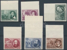 ** 1952 1848-as Szabadságharcosok ívszéli Vágott Sor (8.000) / Mi 1224-1229 Imperforate... - Autres & Non Classés