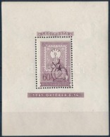 ** 1951 Lila Blokk Látványos Elfogazással, Ritka (325.000++) / Mi Block 20 Lilac With Shifted... - Autres & Non Classés