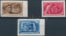 ** 1950 Újítók Vágott ívszéli Sor (10.000) / Mi 1117-1119 Imperforate... - Autres & Non Classés