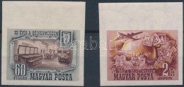 ** 1950 Bélyegmúzeum (I.) Vágott ívszéli Sor (16.000) / Mi 1086-1087 Imperforate... - Other & Unclassified