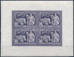 ** 1949 Bélyegnap Vágott Kisív (100.000) / Mi 1065 Imperforate Mini Sheet (apró... - Otros & Sin Clasificación