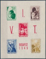 ** 1949 VIT (I.) Vágott Blokk (500.000) / Mi Bl 16 Imperforate Block (átlós... - Otros & Sin Clasificación