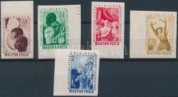 ** 1949 VIT (I.) Vágott ívszéli Sor (20.000) / Mi 1048-1052 Imperforate Margin Set - Otros & Sin Clasificación