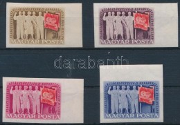 ** 1949 Szakszervezet (III.) Vágott ívszéli Sor (30.000) / Mi 1041-1044 Imperforate Margin Set - Other & Unclassified