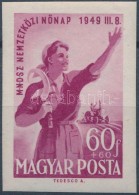 ** 1949 NÅ‘nap (I.) Vágott Bélyeg (10.000) / Mi 1036 Imperforate Margin Stamp - Otros & Sin Clasificación