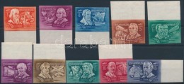 ** 1948 Feltalálók - FelfedezÅ‘k Vágott Sor (22.000) / Mi 1011-1020 Imperforate Set - Autres & Non Classés