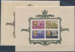 ** 1947 Roosevelt Vágott Blokk Pár (110.000) / Mi Block 10-11 Imperforate (kis Hibák / Faults) - Autres & Non Classés