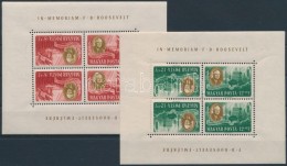 ** 1947 F. D. Roosevelt Fordított Képállású Kisívsor 4 Stecklapon... - Other & Unclassified