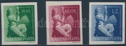 ** 1946 Parasztnapok Vágott Sor (60.000) / Mi 960-962 Imperforate Set - Autres & Non Classés