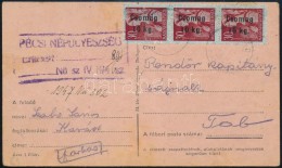 1946 (16. Díjszabás) LevelezÅ‘lap Csomag 10kg/30f Hármascsík... - Other & Unclassified