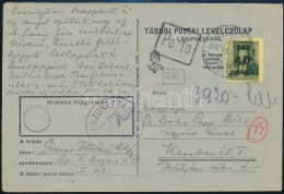 1946 (7. Díjszabás) Börtön Levél Portózva / Prison Cover With Postage Due... - Otros & Sin Clasificación