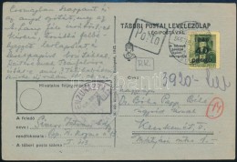 1946 (7. Díjszabás) Börtön Levél Portózva / Prison Cover With Postage Due... - Autres & Non Classés