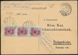 1945 (3. Díjszabás) Nyomtatvány 3 X 2P Portóval / Printed Matter With Postage Due... - Otros & Sin Clasificación