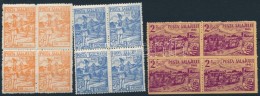 ** Zilah II. 1945 Teljes Sor Négyestömbökben (**14.000) / Set In Blocks Of 4. Signed: Bodor - Autres & Non Classés