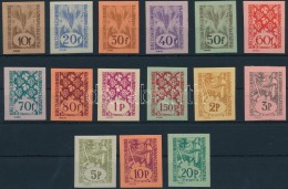 ** Nagyvárad II. 1945 15 Klf Vágott Bélyeg (12.500) / 15 Different Imperforate Stamps. Signed:... - Autres & Non Classés