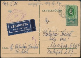 1947 Légi Levél Hadifogolynak Címezve Moszkvába / Airmal Cover To Hungarian Prisoner Of... - Other & Unclassified