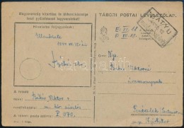 1944 Tábori Lap BÁTYU Pályaudvari LevélszelvénybÅ‘l/ Field Postcard With Railway... - Autres & Non Classés