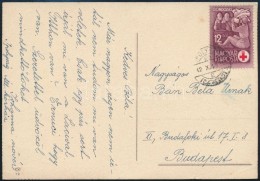 1942 Képeslap Vöröskereszt 12f Bérmentesítéssel / Postcard With Mi 693... - Otros & Sin Clasificación