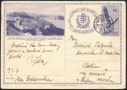 1939 Képes LevelezÅ‘lap Ungvárról Csehszlovákiába / Postcard From Ungvar To... - Autres & Non Classés