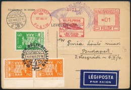 1937 Légi LevelezÅ‘lap 'SZOLNOK-BUDAPEST' + 'VII. FILPROK BÉLYEGKIÁLLÍTÁS' /... - Otros & Sin Clasificación