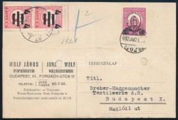 1932 Helyi Levél Portózva / Local Cover With Postage Due - Autres & Non Classés