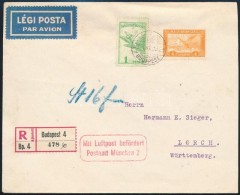 1930 Ajánlott Légi Levél Müncheni Légi Irányító... - Other & Unclassified