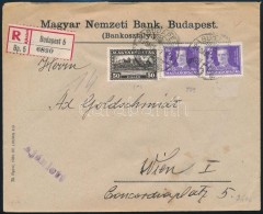 1930 Ajánlott Levél 72f Bérmentesítéssel Bécsbe / Registered Cover To... - Otros & Sin Clasificación