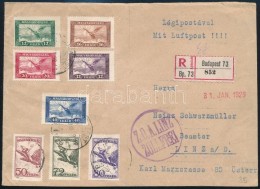 1929 Ajánlott Légi Levél RepülÅ‘ értékekkel Ausztriába / Registered... - Otros & Sin Clasificación