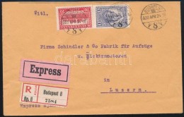 1929 Ajánlott, Expressz Légi Levél 1,70P Bérmentesítéssel Svájcba... - Autres & Non Classés