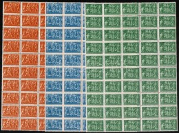 ** 1943 Karácsony Sor 50-es ívdarabokban / 50 X Mi 742-744 - Other & Unclassified