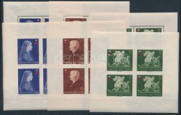 ** 1942 Vöröskereszt (II.) Kisívsor (24.000) / Mi 696A-698B Perforated And Imperforate Minisheets - Autres & Non Classés