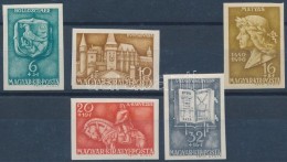 ** 1940 Mátyás Király Vágott Sor (60.000) / Mi 633-637 Imperforate Set - Autres & Non Classés