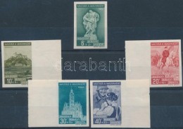 ** 1939 Magyar A Magyarért Vágott Sor (80.000) / Mi 593-597 Imperforate Set - Otros & Sin Clasificación