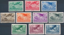 ** 1936 RepülÅ‘ (III.) Vágott Sor (100.000) / Mi 528-237 Imperforate Set - Autres & Non Classés