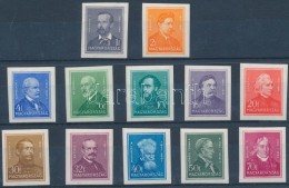 ** 1932/1937 Arcképek (I.) Vágott Sor 5f és 25f Nélkül (25.000) / Mi 489-500... - Otros & Sin Clasificación