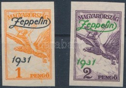 ** 1931 Zeppelin Vágott Sor (75.000) / Mi 478-179 Imperforate Set - Otros & Sin Clasificación