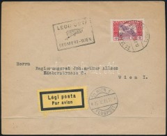 1926 (16. Díjszabás) Ikarusz 10000K Légi Levélen Bécsbe / Airmail Cover To... - Autres & Non Classés