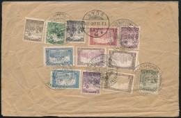 1921 Ajánlott Expressz Levél 12 Klf Bélyeggel / Registered Express Cover With 12 Stamps ... - Autres & Non Classés
