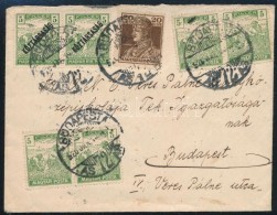 1920 Helyi Levél 7 Bélyeges Bérmentesítéssel / Local Cover With 7 Stamps... - Autres & Non Classés