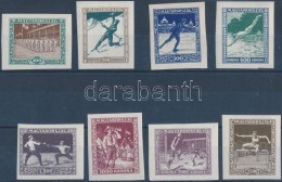 ** 1925 Sport (I.) Vágott Sor (80.000) / Mi 403-410 Imperforate Set - Autres & Non Classés