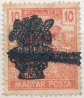 (*) 1920 Búzakalász 10f Nagy Fekete Festékcsíkkal / Mi 297 With Big Black Paint Stripe - Autres & Non Classés