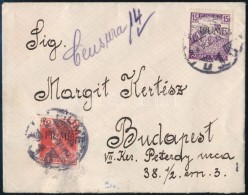 Fiume 1918 Cenzúrás Levél Budapestre / Censored Cover To Budapest. Signed: Bodor - Autres & Non Classés