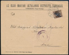 1919 Temesvár Bélyeg Levélen Aradra, Temesvári Cenzúrával / Censored... - Other & Unclassified