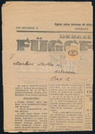 Debrecen 1919 Debreceni Független Újság Sértetlen Címszalaggal,... - Autres & Non Classés