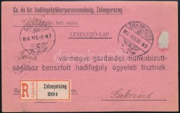 1916 Ajánlott LevelezÅ‘lap Lengyel Hadifogoly ügyében / Registered Cover 'Cs. és Kir.... - Autres & Non Classés
