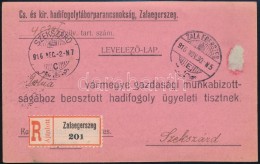 1916 Ajánlott LevelezÅ‘lap Lengyel Hadifogoly ügyében / Registered Cover 'Cs. és Kir.... - Otros & Sin Clasificación