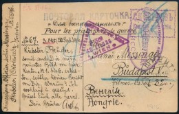 1916 Oroszországi Magyar Hadifogoly Képeslapja Budapestre / P.O.W. Postcard From Russia To Budapest - Otros & Sin Clasificación