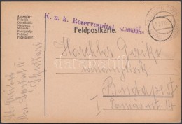 1917 Tábori Posta LevelezÅ‘lap / Field Postcard 'K.u.k. Reservespital SCHKODRA' + 'EP SCUTARI (SCHKODRA)' - Autres & Non Classés